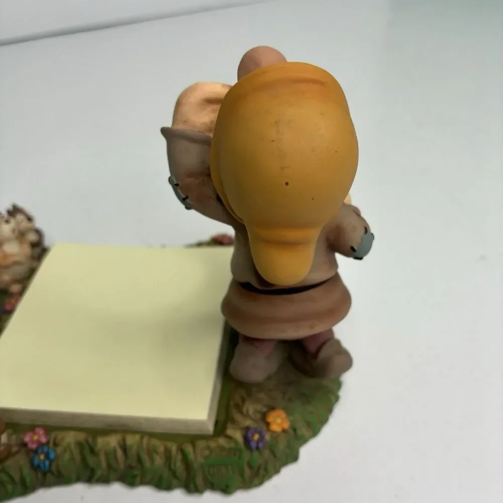 Disney Snow White & the 7 Dwarfs Desk Set Sneezy Paper Post It Note Holder 1999